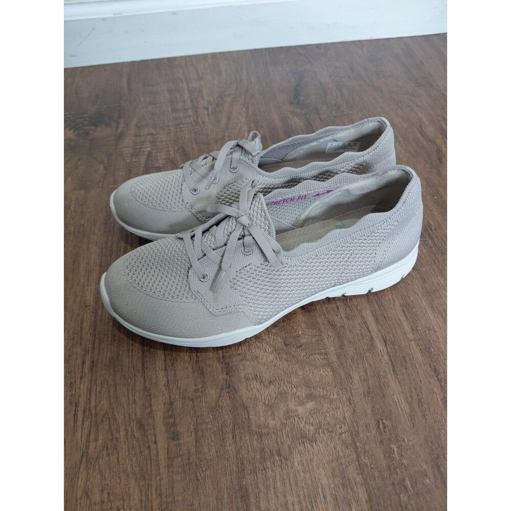 Skechers Memory Foam Shoes Womens 8 Tan Walking Comfort Casual Sneakers